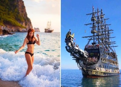Пиратский корабль Big Kral в Анталии